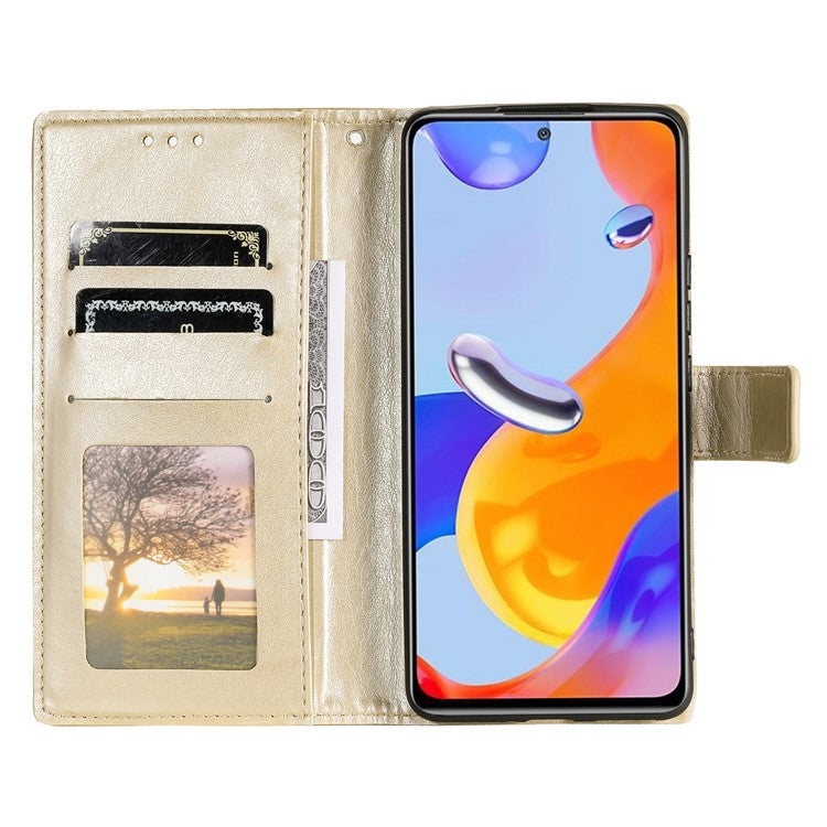 For OnePlus Nord CE4 5G Case PU Leather Mandala Imprinted Design Flip Wallet Phone Cover - Gold