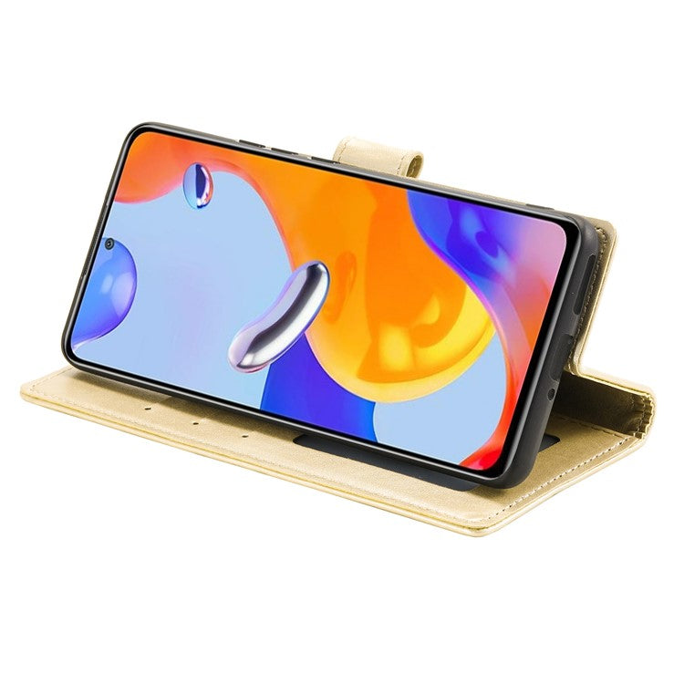 For OnePlus Nord CE4 5G Case PU Leather Mandala Imprinted Design Flip Wallet Phone Cover - Gold