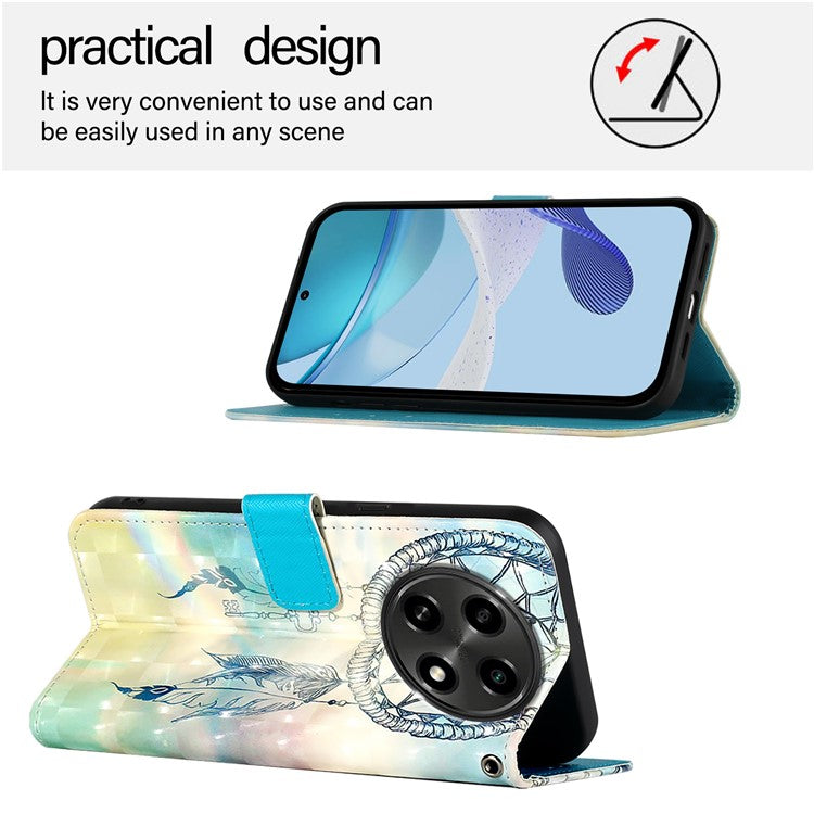 YB Pattern Printing Leather Series-2 For Oppo A2 Pro 5G / A3 Pro (China) 5G Case Flip Wallet Phone Cover - Dream Wind Chime