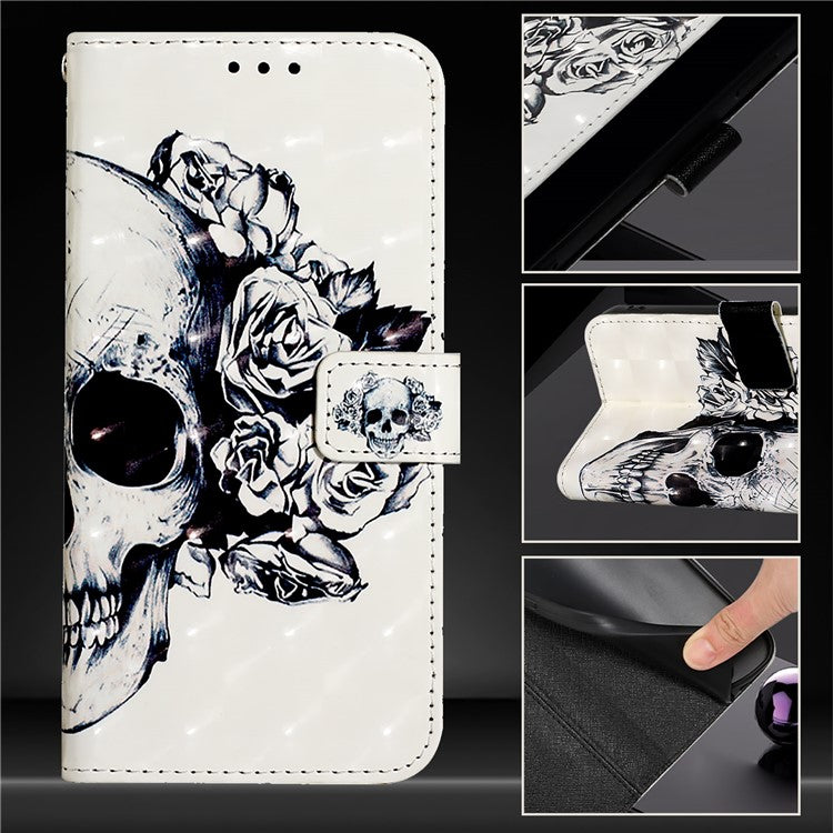 YB Pattern Printing Leather Series-2 For Oppo A2 Pro 5G / A3 Pro (China) 5G Case Flip Wallet Phone Cover - Skull