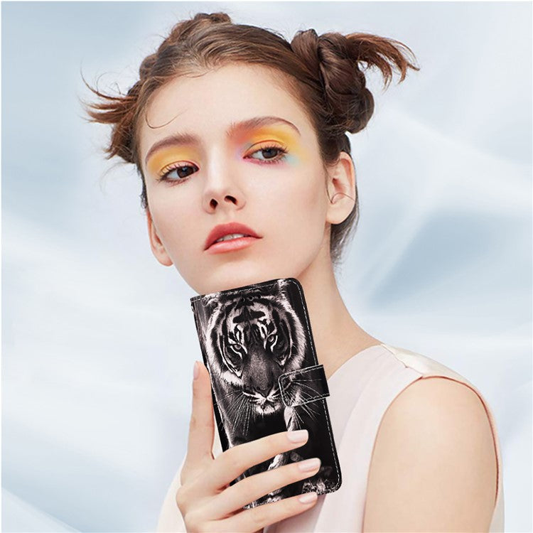 YB Pattern Printing Leather Series-4 for Oppo A2 Pro 5G / A3 Pro (China) 5G Leather Phone Case Wallet Flip Cover - Tiger