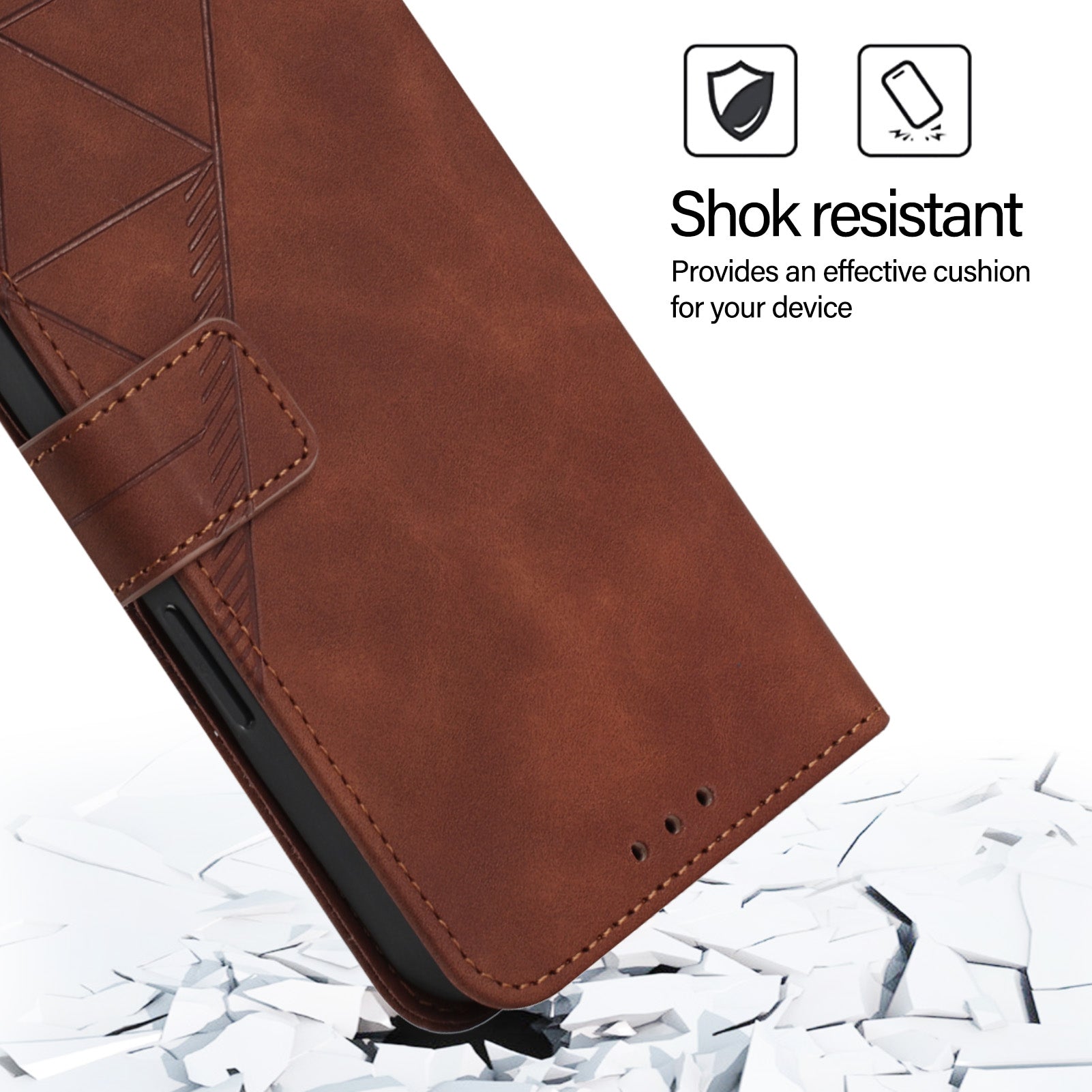 For Samsung Galaxy Z Fold6 5G Case PU Leather Wrist Strap Magnetic Closure Phone Cover - Brown