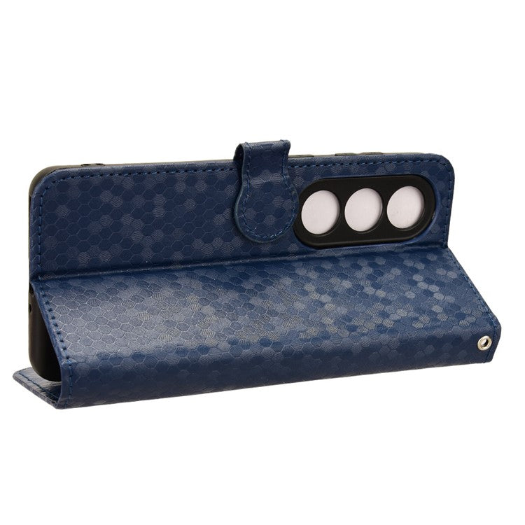 For OnePlus Ace 3V 5G Case Card Holder Dots Pattern Magnetic Phone Cover - Dark Blue