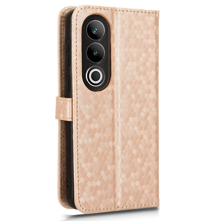 For OnePlus Ace 3V 5G Case Card Holder Dots Pattern Magnetic Phone Cover - Rose Gold