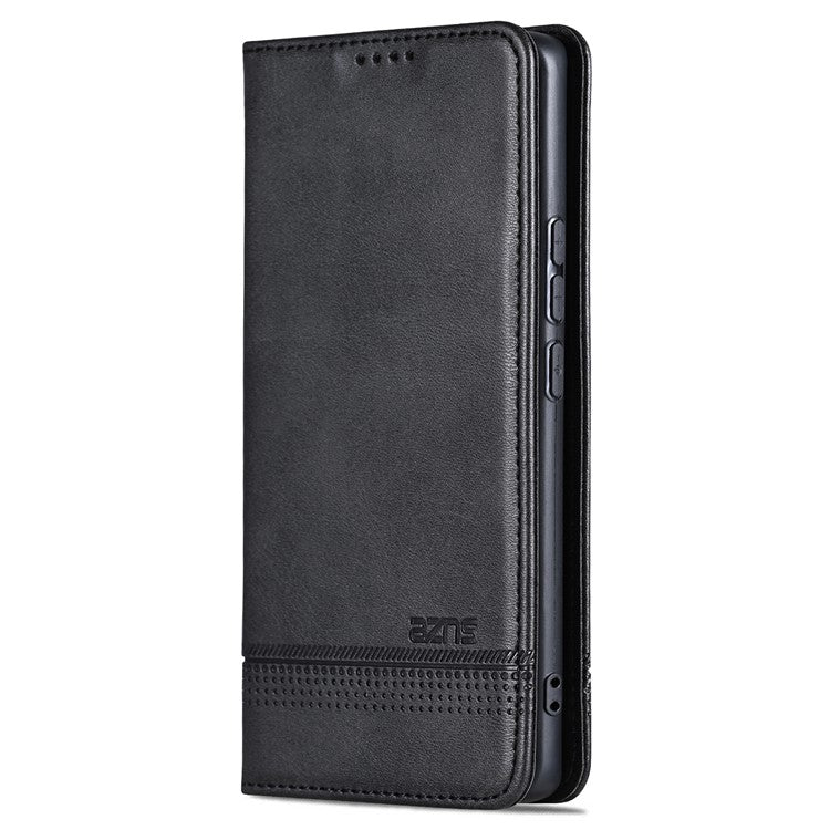 AZNS For Huawei Pura 70 Ultra Case PU Leather Magnetic Closure Shockproof Flip Phone Cover - Black