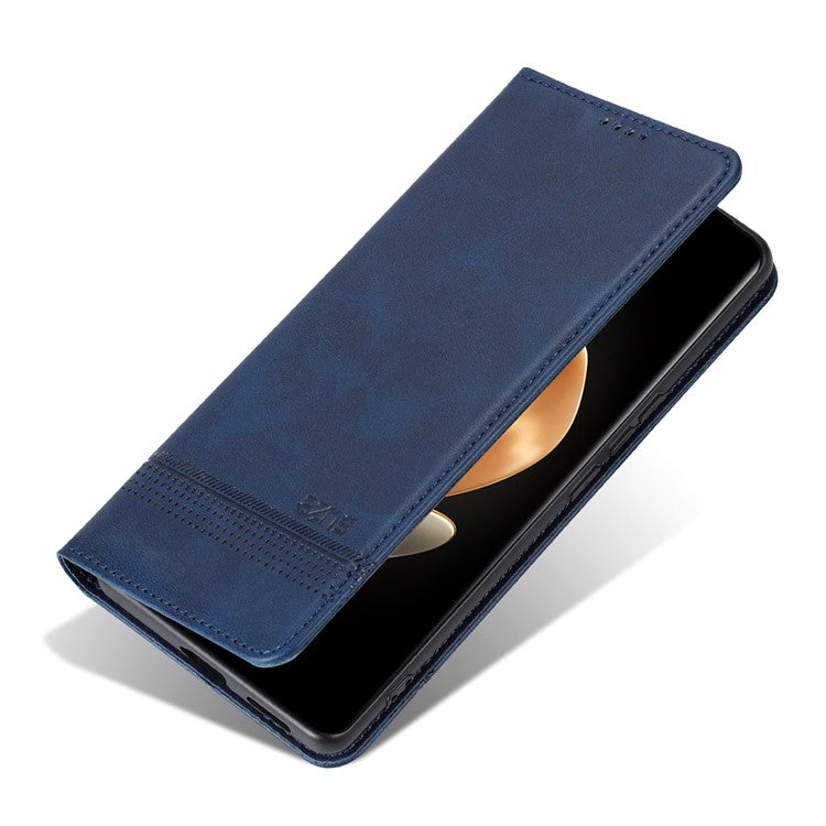 AZNS For Huawei Pura 70 Ultra Case PU Leather Magnetic Closure Shockproof Flip Phone Cover - Blue