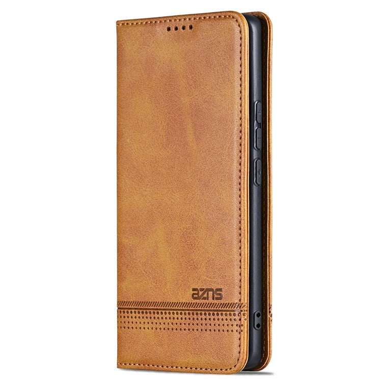 AZNS For Huawei Pura 70 Ultra Case PU Leather Magnetic Closure Shockproof Flip Phone Cover - Brown