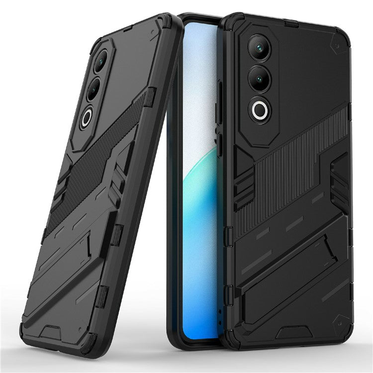 For OnePlus Nord CE4 5G Kickstand Case PC+TPU Anti-scratch Phone Cover - Black