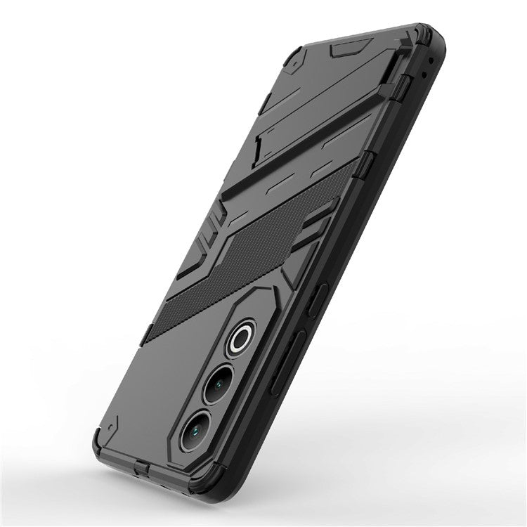 For OnePlus Nord CE4 5G Kickstand Case PC+TPU Anti-scratch Phone Cover - Black