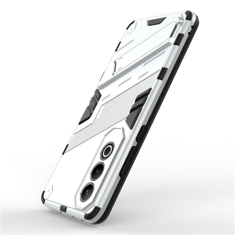 For OnePlus Nord CE4 5G Kickstand Case PC+TPU Anti-scratch Phone Cover - White