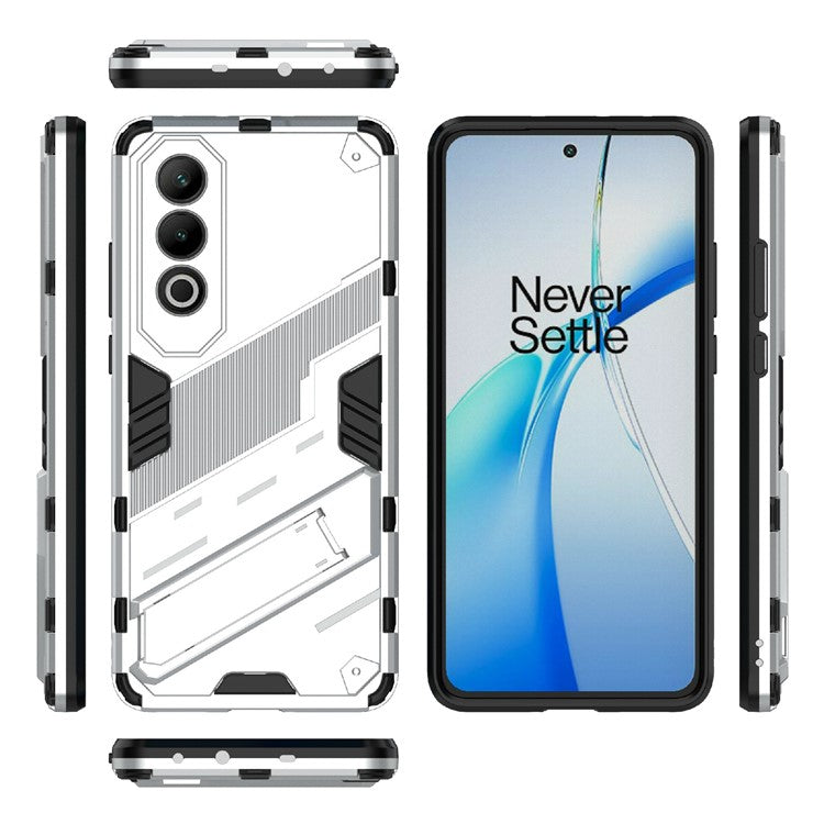 For OnePlus Nord CE4 5G Kickstand Case PC+TPU Anti-scratch Phone Cover - White