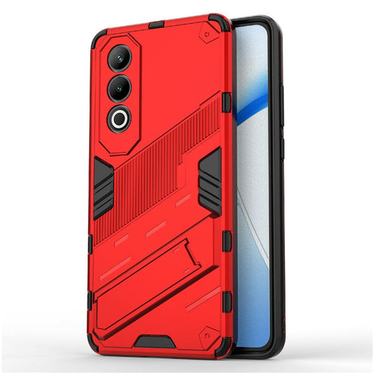 For OnePlus Nord CE4 5G Kickstand Case PC+TPU Anti-scratch Phone Cover - Red