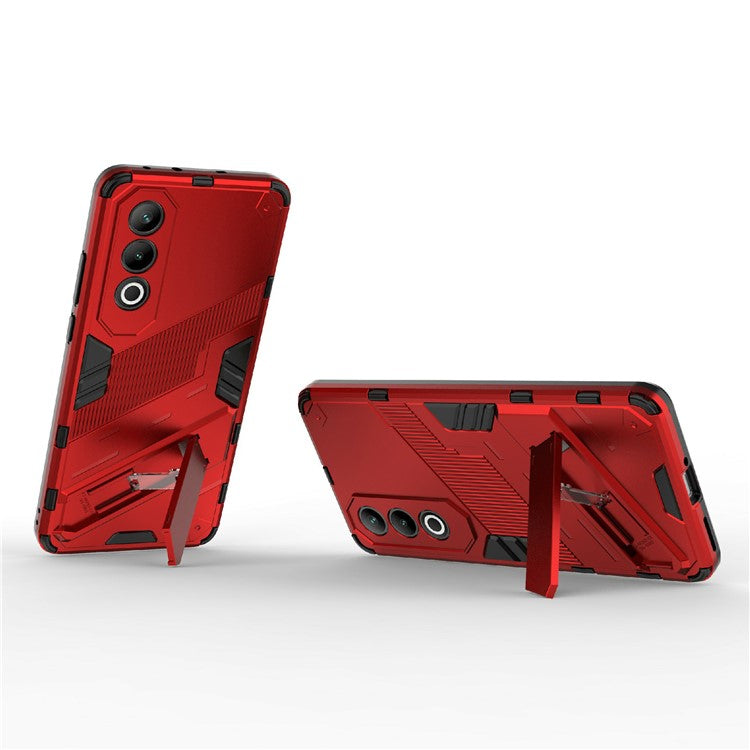 For OnePlus Nord CE4 5G Kickstand Case PC+TPU Anti-scratch Phone Cover - Red