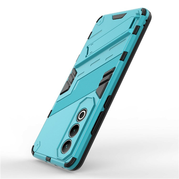 For OnePlus Nord CE4 5G Kickstand Case PC+TPU Anti-scratch Phone Cover - Baby Blue