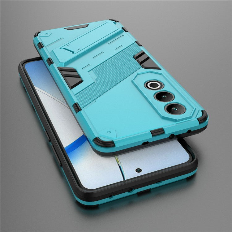 For OnePlus Nord CE4 5G Kickstand Case PC+TPU Anti-scratch Phone Cover - Baby Blue