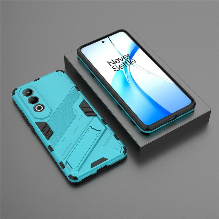 For OnePlus Nord CE4 5G Kickstand Case PC+TPU Anti-scratch Phone Cover - Baby Blue