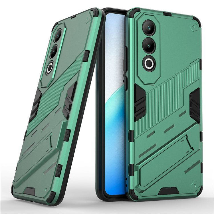 For OnePlus Nord CE4 5G Kickstand Case PC+TPU Anti-scratch Phone Cover - Green