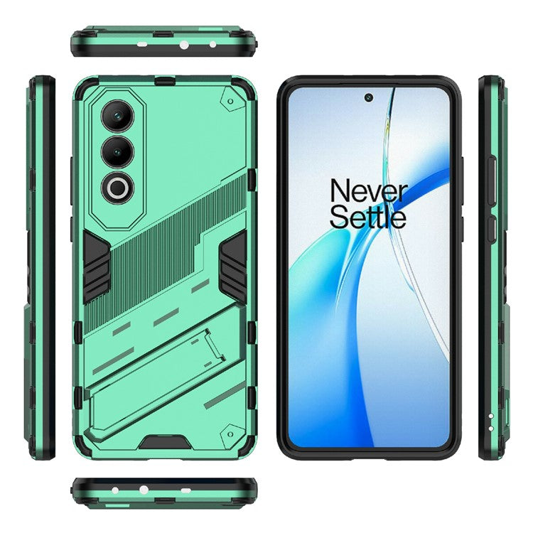 For OnePlus Nord CE4 5G Kickstand Case PC+TPU Anti-scratch Phone Cover - Green