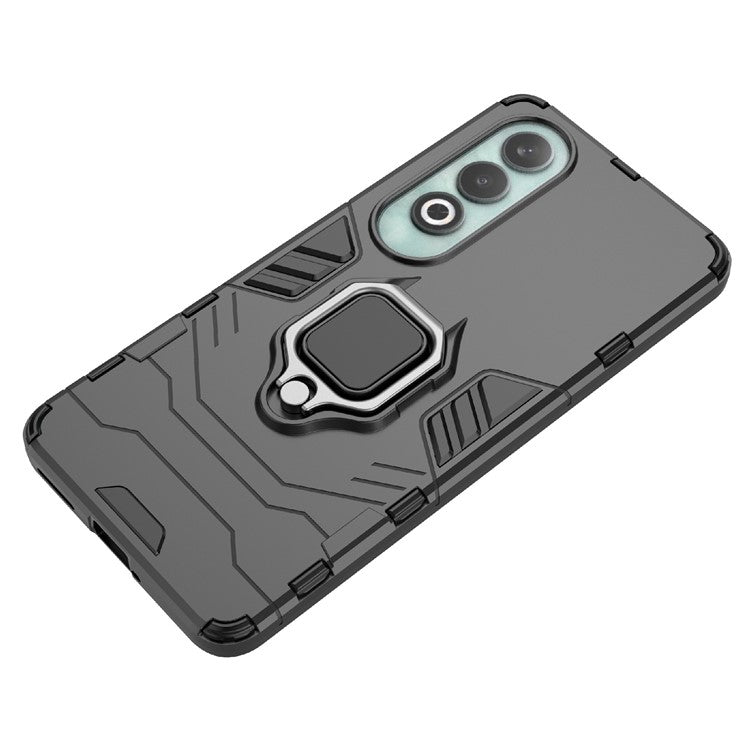 For OnePlus Nord CE4 5G Case Anti-drop PC+TPU Kickstand Shell Cell Phone Accessory Wholesale - Black