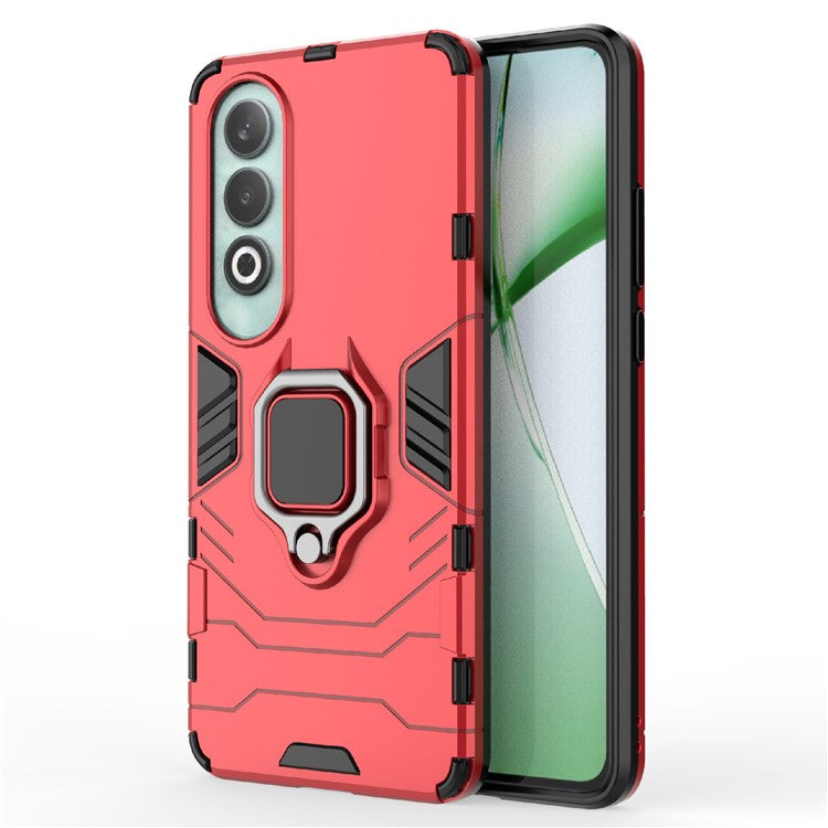 For OnePlus Nord CE4 5G Case Anti-drop PC+TPU Kickstand Shell Cell Phone Accessory Wholesale - Red