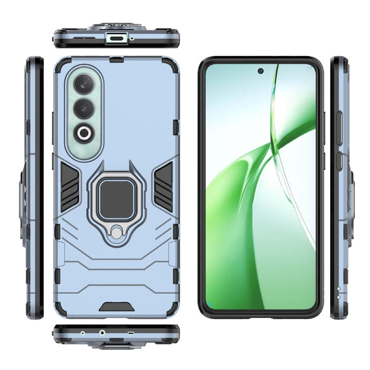 For OnePlus Nord CE4 5G Case Anti-drop PC+TPU Kickstand Shell Cell Phone Accessory Wholesale - Blue