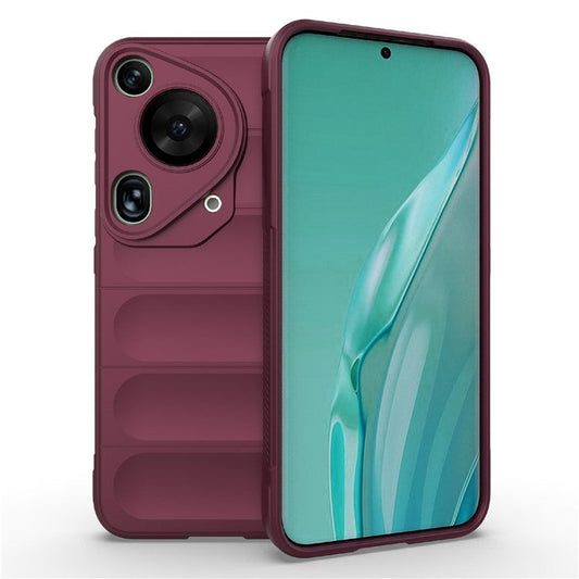 For Huawei Pura 70 Ultra Case Impact Resistant TPU Phone Protector - Wine Red