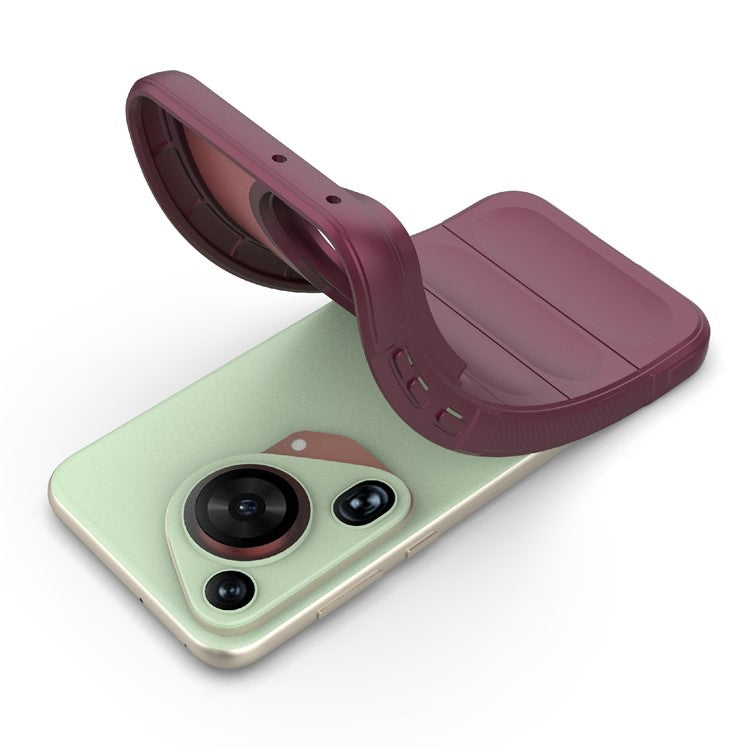 For Huawei Pura 70 Ultra Case Impact Resistant TPU Phone Protector - Wine Red