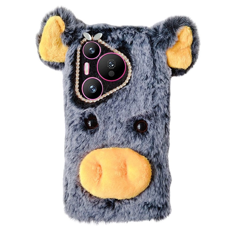 For Huawei Pura 70 TPU Case Plus Lucky Pig Drop-proof Phone Protective Case - Grey