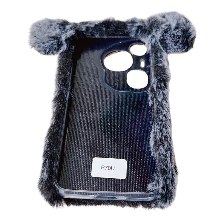 For Huawei Pura 70 TPU Case Plus Lucky Pig Drop-proof Phone Protective Case - Grey