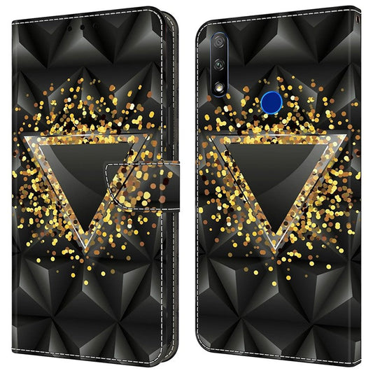 Cell Phone Case for Honor 9X Magnetic Closure Shell Wallet Wholesale Phone Cover - Rhombus