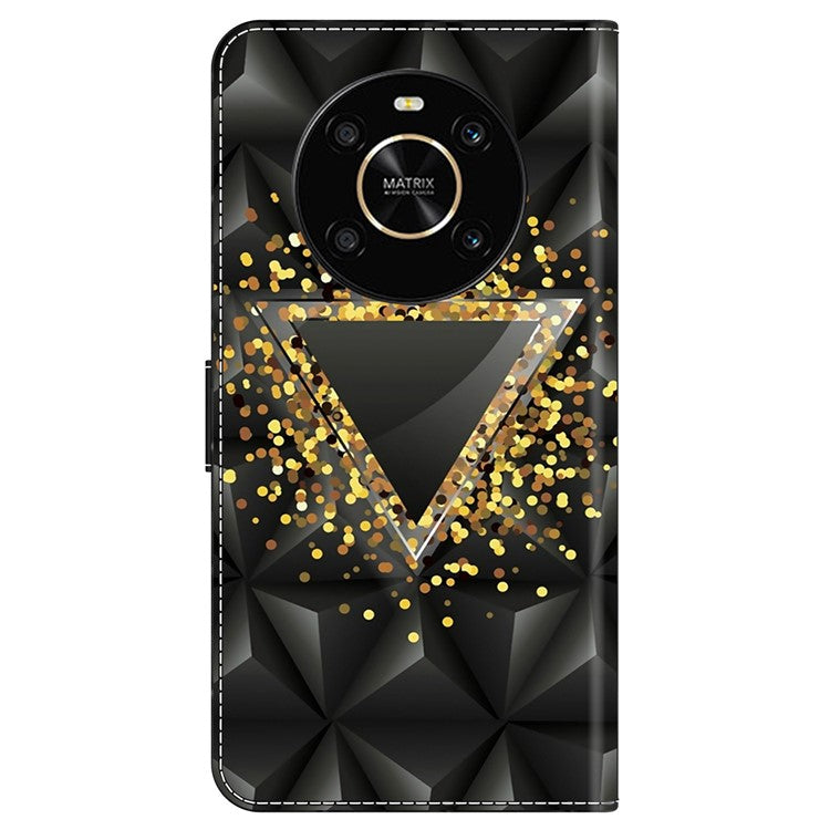 For Honor X9 5G Scratch-Resistant Mobile Phone Case Shockproof Pattern Wallet Stand Cover - Rhombus