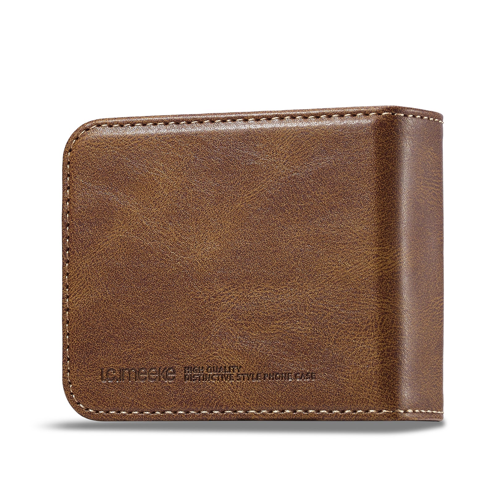 LC.IMEEKE For Samsung Galaxy Z Flip6 5G Phone Case RFID Blocking Card Slot PU Leather Cover - Brown
