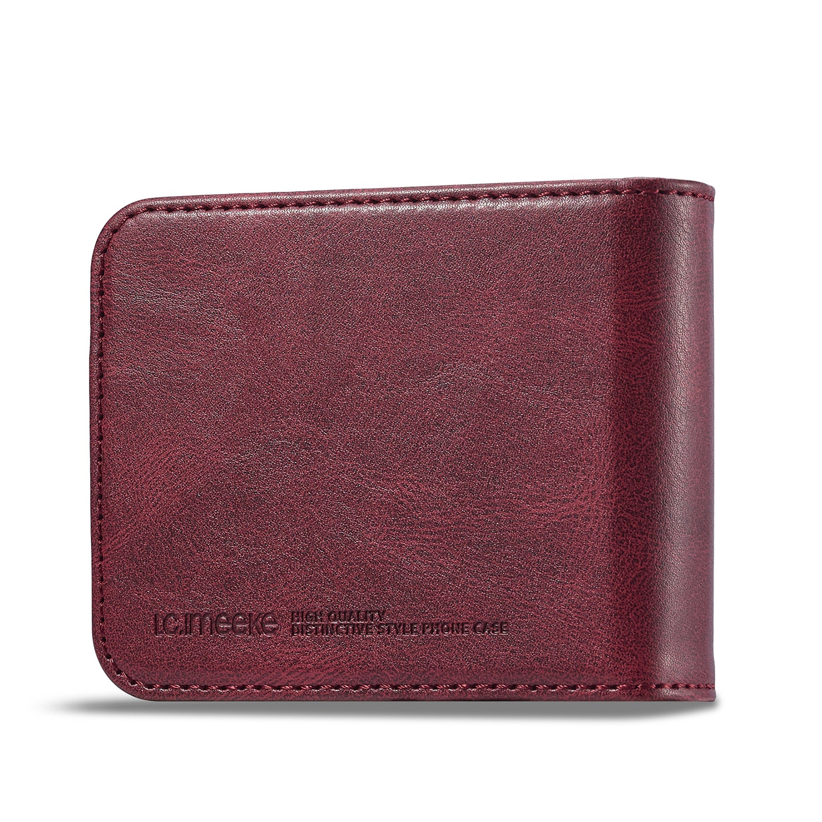 LC.IMEEKE For Samsung Galaxy Z Flip6 5G Phone Case RFID Blocking Card Slot PU Leather Cover - Red