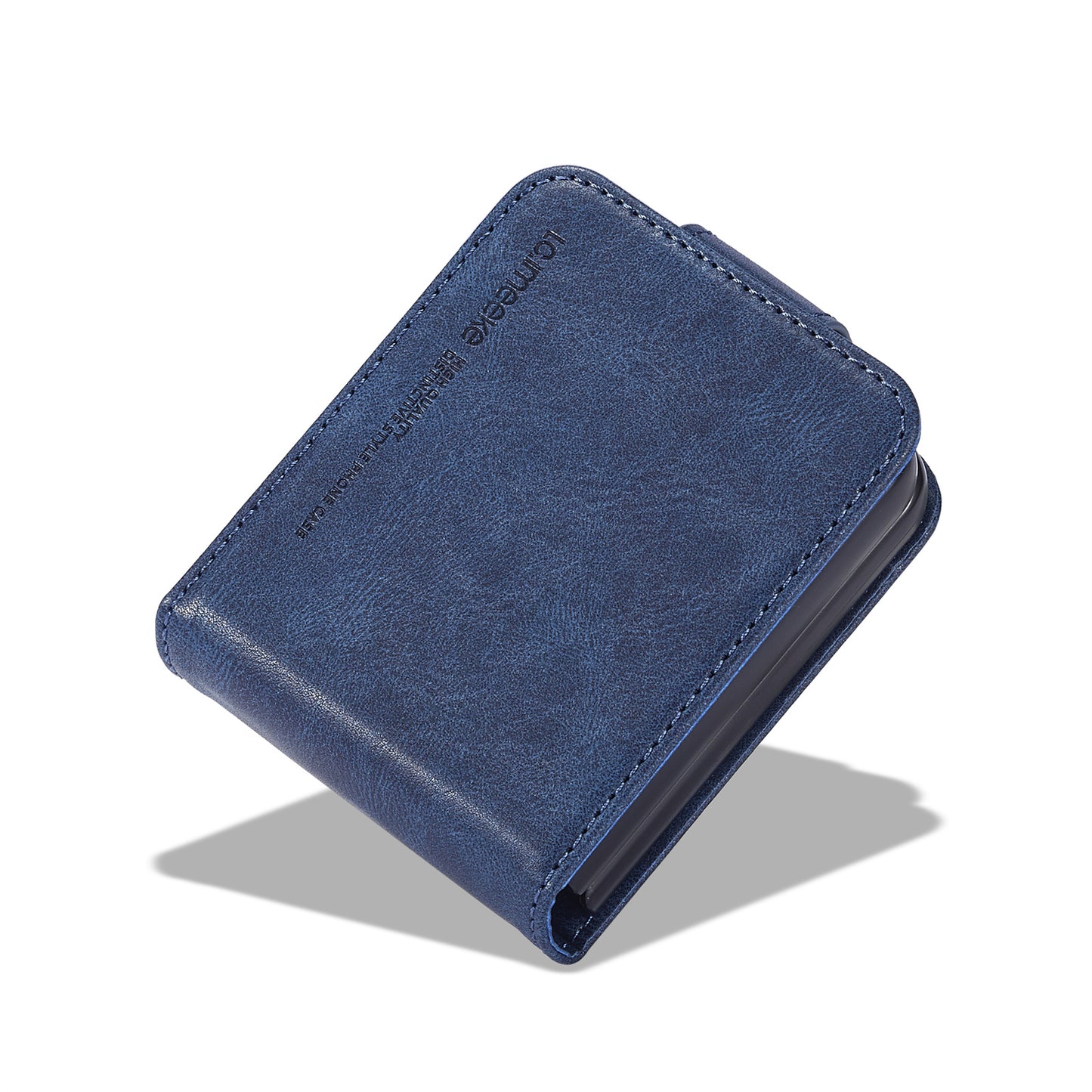 LC.IMEEKE For Samsung Galaxy Z Flip6 5G Phone Case RFID Blocking Card Slot PU Leather Cover - Blue