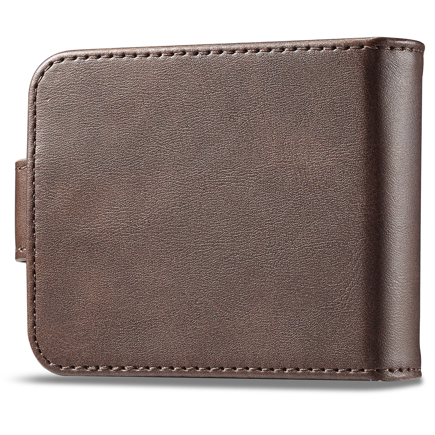 LC.IMEEKE For Samsung Galaxy Z Flip6 5G Case Scratch-resistant Leather+PC Calf Texture Stand Phone Cover - Brown
