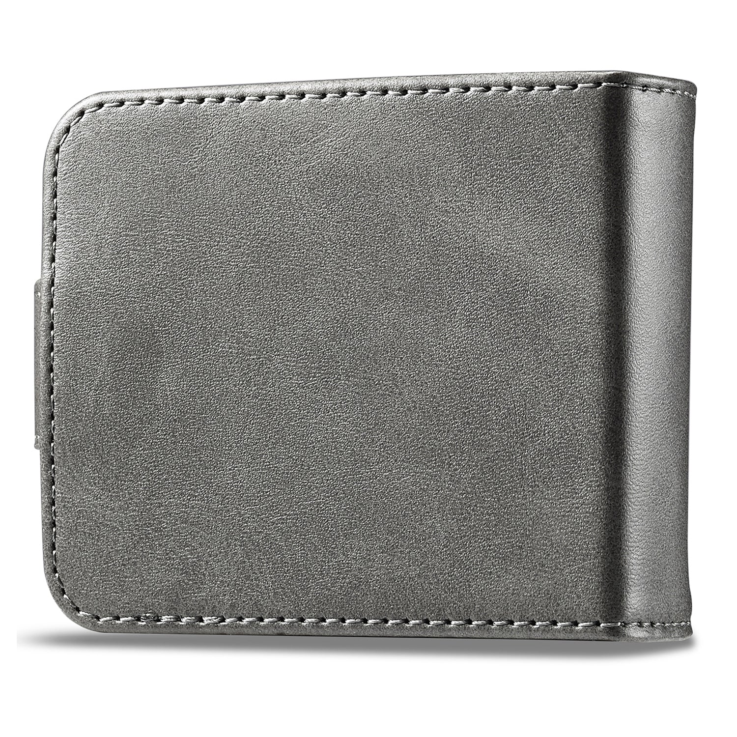LC.IMEEKE For Samsung Galaxy Z Flip6 5G Case Scratch-resistant Leather+PC Calf Texture Stand Phone Cover - Grey