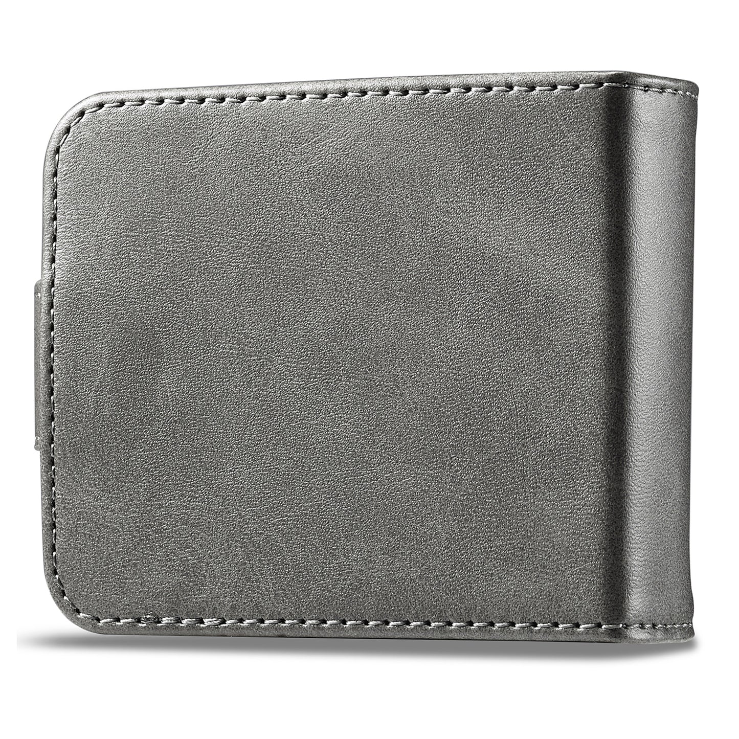 LC.IMEEKE For Samsung Galaxy Z Flip6 5G Case Scratch-resistant Leather+PC Calf Texture Stand Phone Cover - Grey