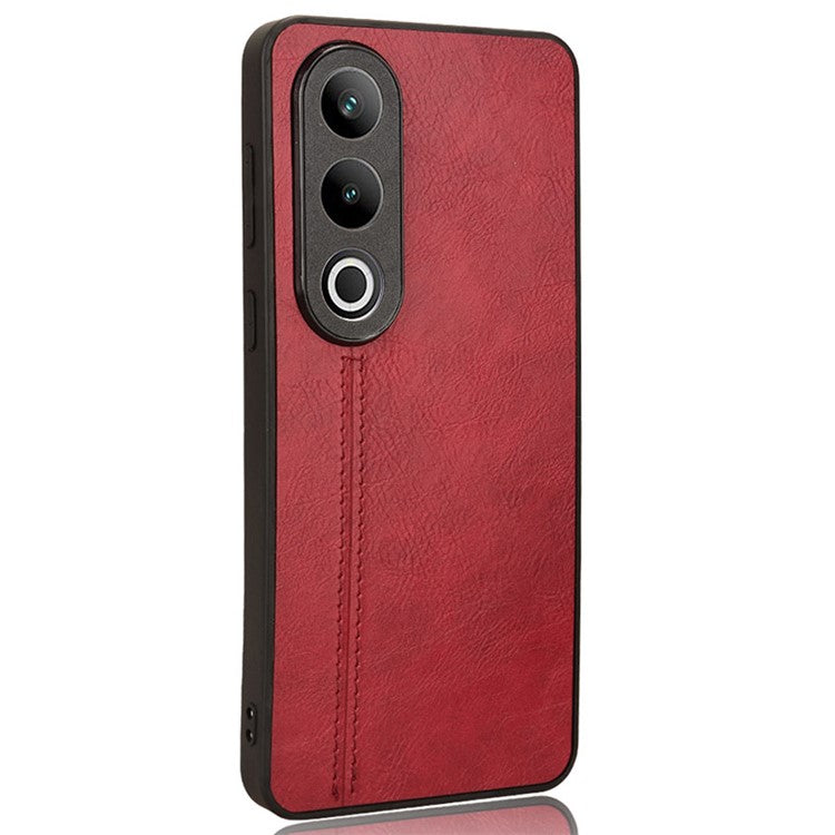 For OnePlus Ace 3V 5G Case PU Leather+PC+TPU Phone Back Cover Stitching Line Design - Red