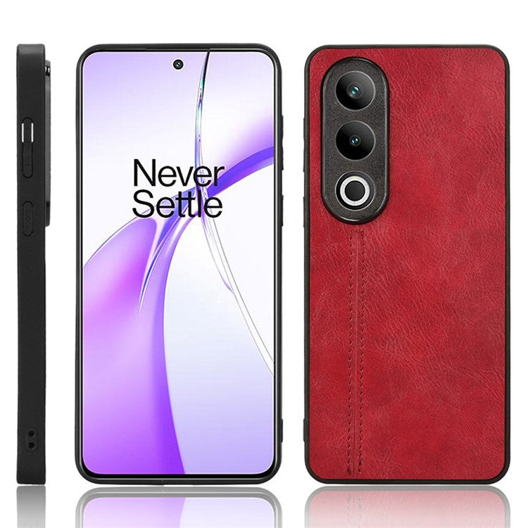 For OnePlus Ace 3V 5G Case PU Leather+PC+TPU Phone Back Cover Stitching Line Design - Red