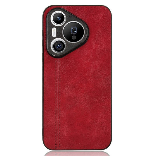 For Huawei Pura 70 Case PU+PC+TPU Phone Back Cover Stitching Line Design - Red