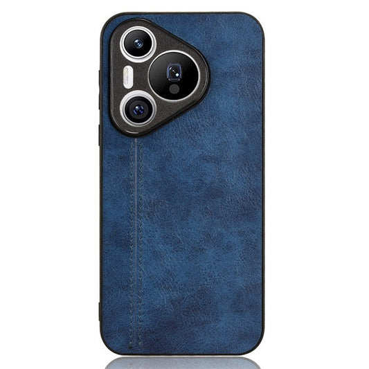 For Huawei Pura 70 Case PU+PC+TPU Phone Back Cover Stitching Line Design - Blue
