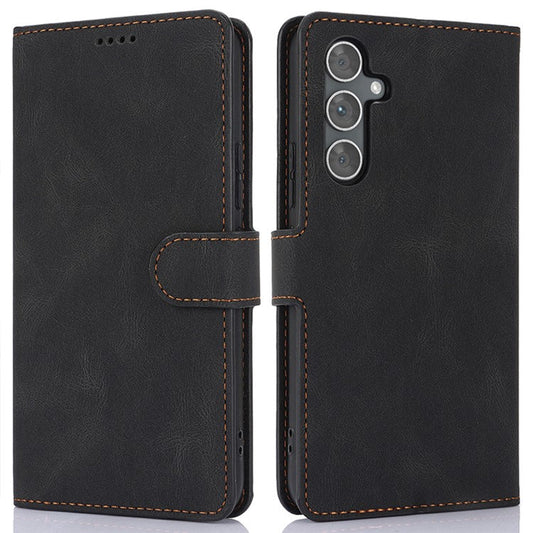 For Samsung Galaxy A05s 4G Wallet Phone Cases Shock Absorbing Leather Flip Cover - Black
