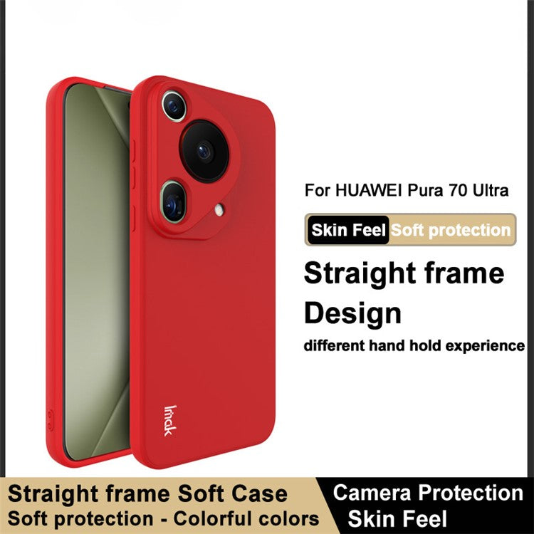IMAK UC-4 Series for Huawei Pura 70 Ultra TPU Case Straight Edge Drop-proof Phone Cover - Red