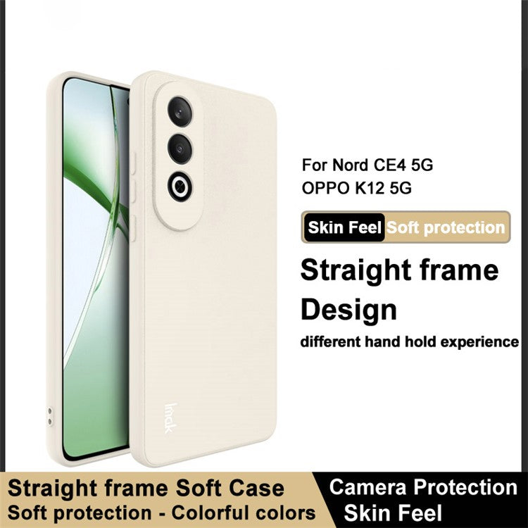 IMAK UC-4 Series for OnePlus Nord CE4 5G / Oppo K12 Case Straight Edge TPU Phone Cover Anti-drop Phone Shell - White
