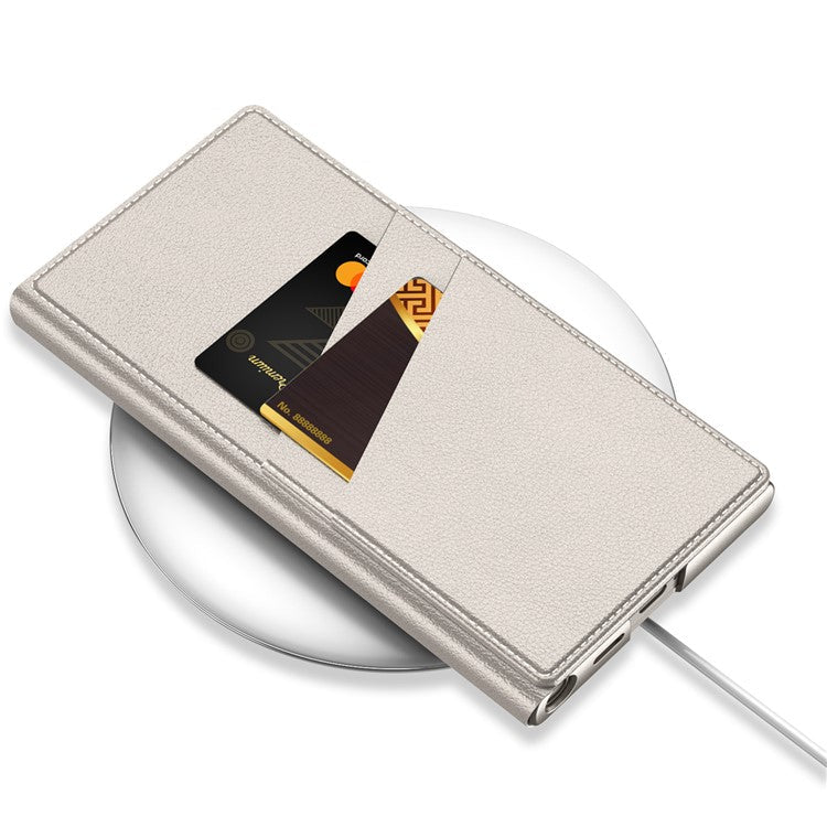 GKK For Samsung Galaxy S24 Ultra Phone Case Hidden Kickstand Leather Flip Cover with Card Holder - Purple