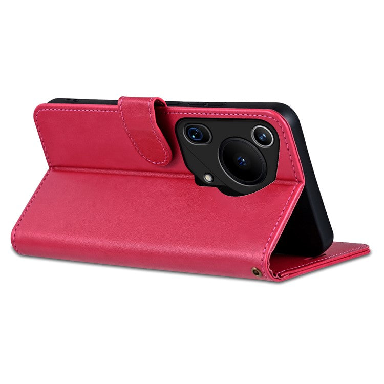 AZNS For Huawei Pura 70 Ultra Case Folding Stand PU Leather Wallet Phone Cover - Red