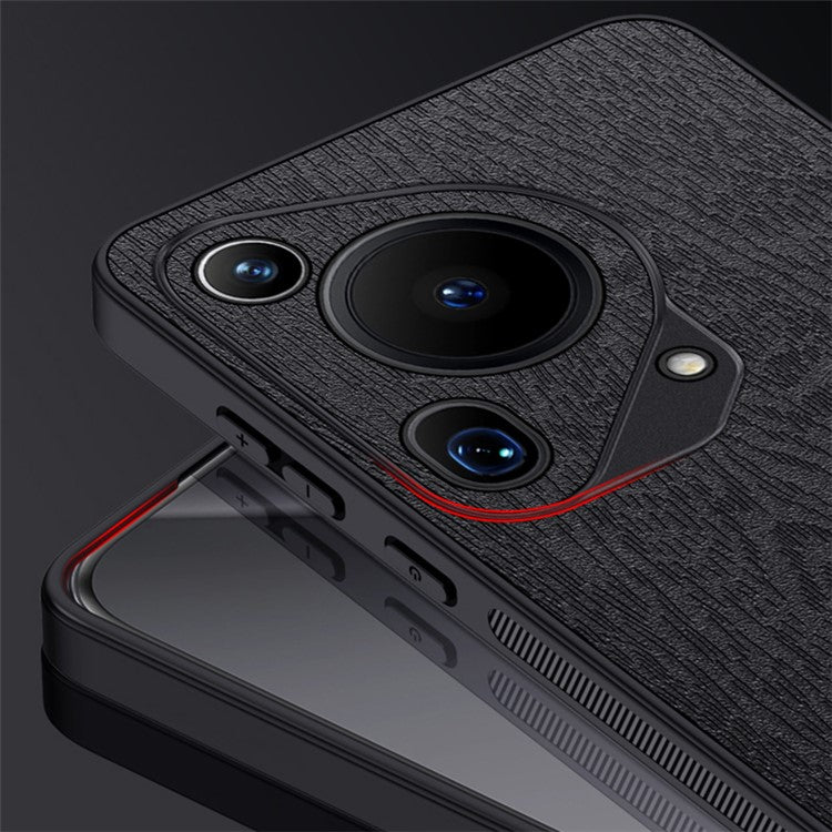 For Huawei Pura 70 Ultra Cases Wood Texture PU+PC+TPU Phone Cover - Green