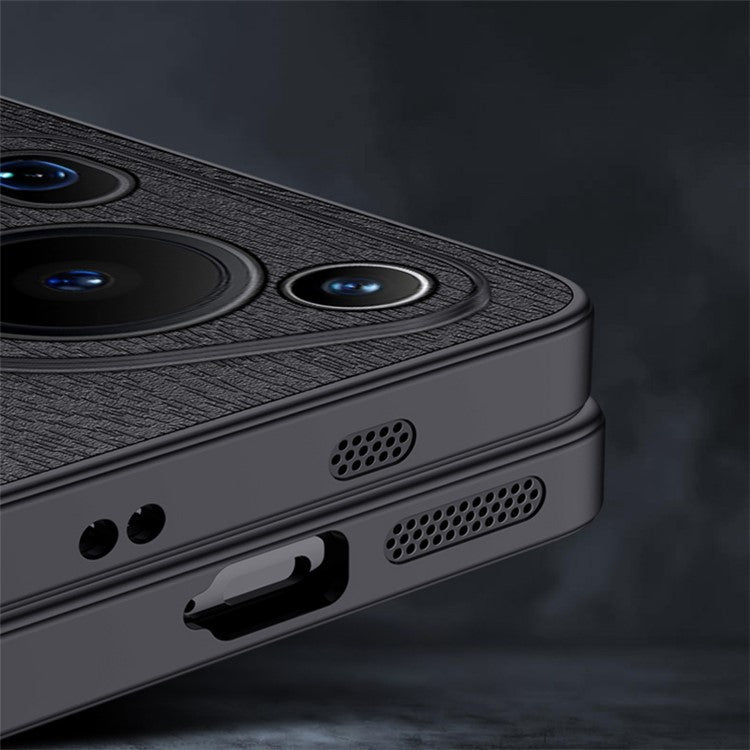 For Huawei Pura 70 Ultra Cases Wood Texture PU+PC+TPU Phone Cover - Blue