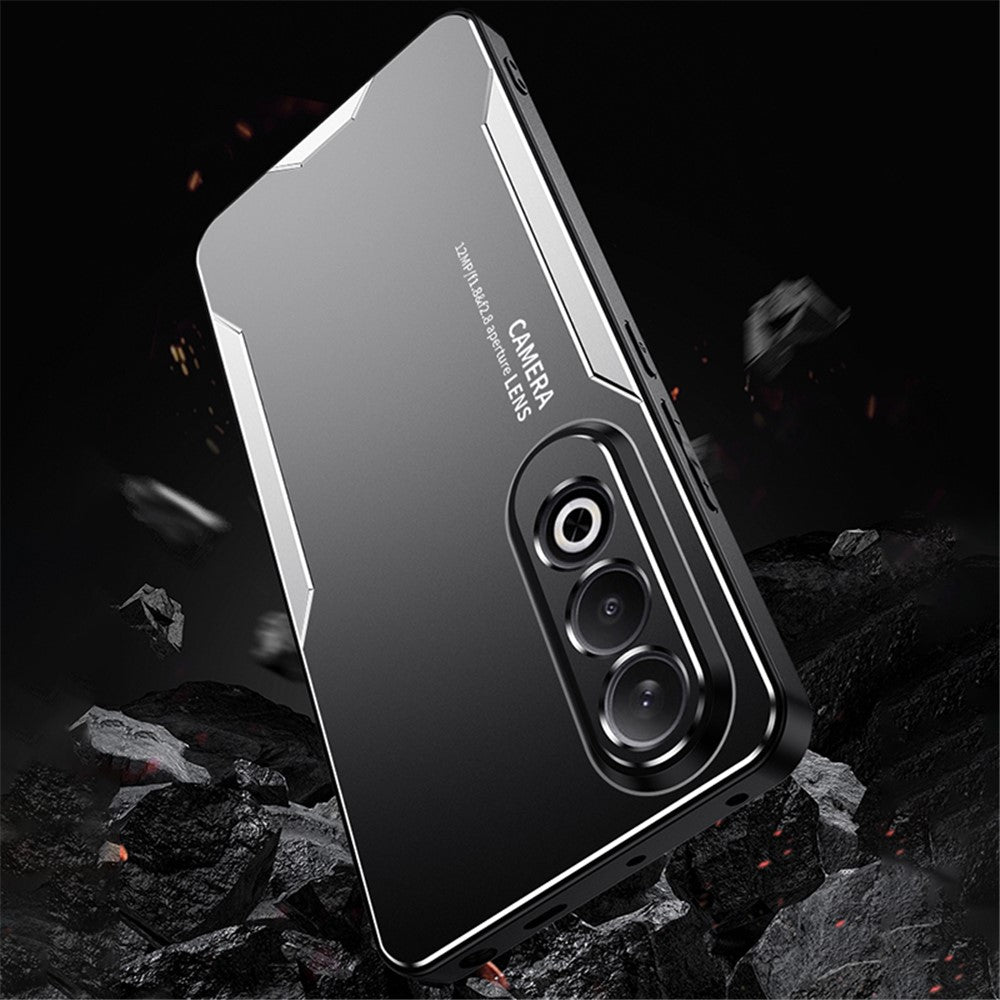 For Oppo K12 Case Anti-Drop Aluminum Alloy+PC+TPU Mobile Phone Cover - Silver