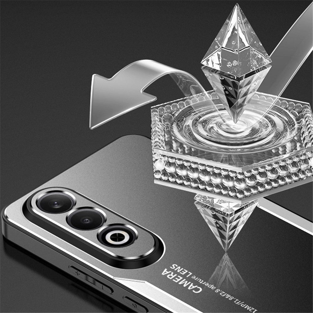 For Oppo K12 Case Anti-Drop Aluminum Alloy+PC+TPU Mobile Phone Cover - Red